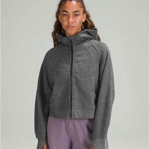 Lululemon Scuba Oversized Full Zip - Heathered Speckled Black